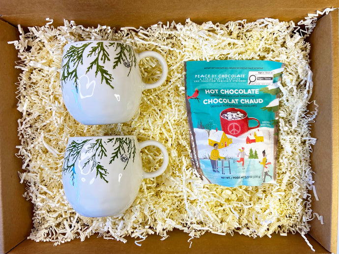 Sips by the Fire Cedar Mug Local Gift box